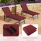 Folding Outdoor Chaise Cushion Pad with Adjustable Fixing Straps